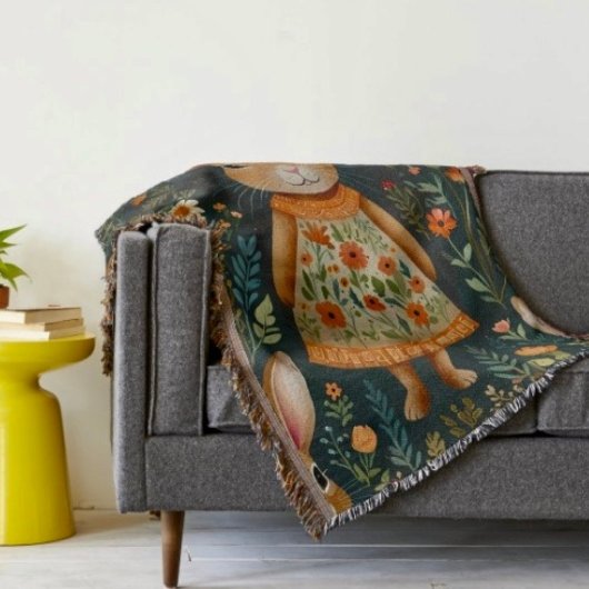 Springtime Bunny Magic スローブランケット