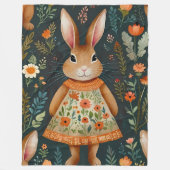 Springtime Bunny Magic  Fleece Blanket フリースブランケット (正面)