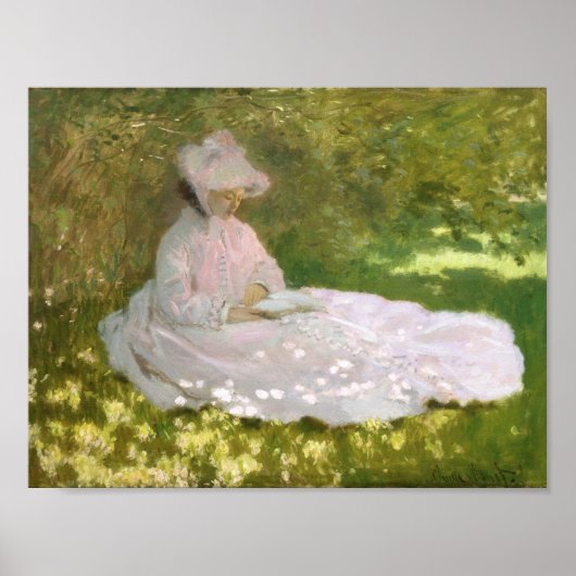 Springtime by Claude Monet ポスター (正面)