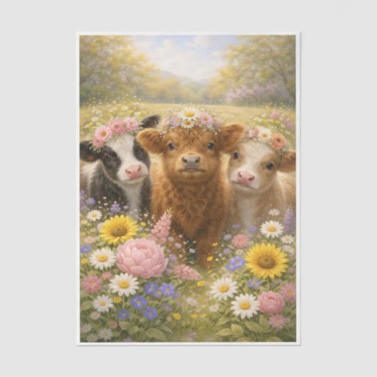 Springtime Cows  薄葉紙 (正面)