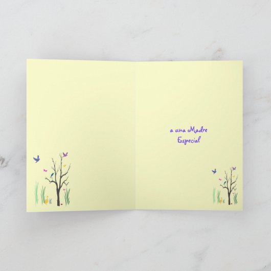 Springtime Dia de las Madres カード (内部)