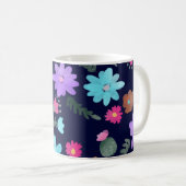 Springtime Florals Mom Name コーヒーマグカップ (正面右)