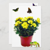 Springtime Friendsノートカード シーズンカード (正面/裏面)