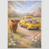 Springtime Highland Cow  薄葉紙 (正面)