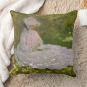 Springtime, Impressionist Portrait, Claude Monet クッション (ブランケット)