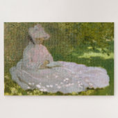 Springtime, Impressionist Portrait, Claude Monet ジグソーパズル (横)