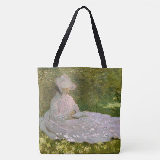 Springtime, Impressionist Portrait, Claude Monet トートバッグ (正面)