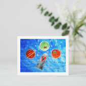 ...Springtime In Space...art by Jutta Gabriel... ポストカード (スタンド正面)