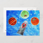 ...Springtime In Space...art by Jutta Gabriel... ポストカード (正面/裏面)