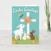 Springtime Joy Animal Friends Card カード (正面)