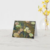 Springtime Lily Padsノートカード カード (黄色い花)