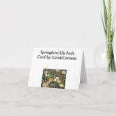 Springtime Lily Padsノートカード カード (裏面)