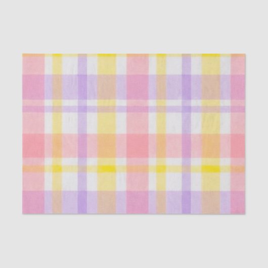 Springtime Pink Lavender Plaid  薄葉紙 (正面)
