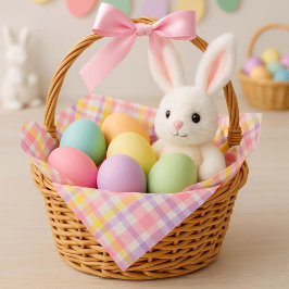 Springtime Pink Lavender Plaid  薄葉紙