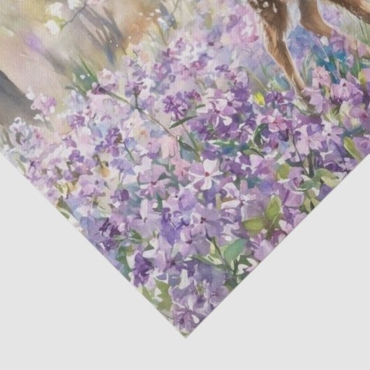 Springtime Purple Phlox and Fawn  薄葉紙 (詳細)