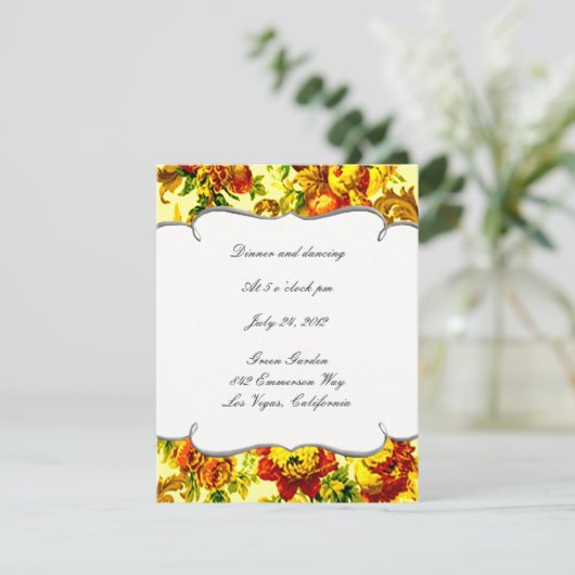 Springtime Wedding Reception Card 招待状 (スタンド正面)