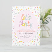 Sprinkle Confetti Birthday Invitation 招待状 (スタンド正面)