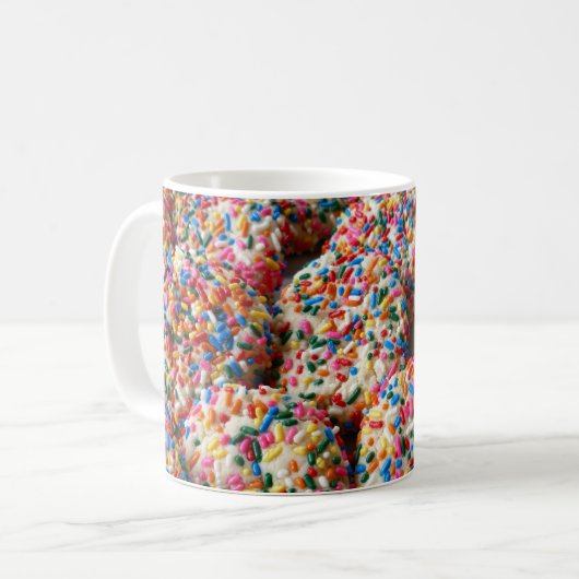 Sprinkle Cookieおもしろいベーキング写真 コーヒーマグカップ (正面左)