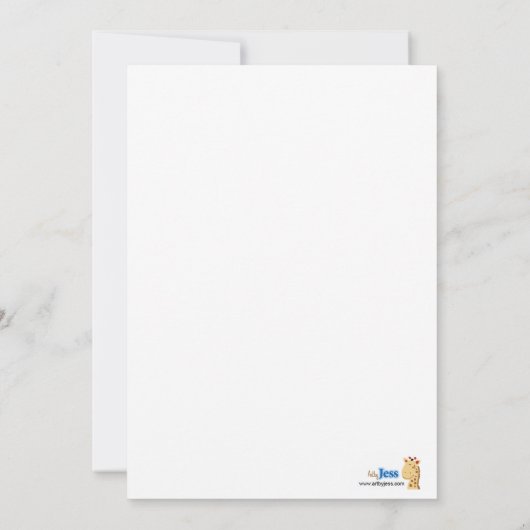 Sprinkle Cupcake 5x7男の子1歳の誕生日招待状 招待状 (裏面)