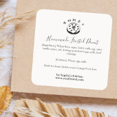 Sprinkle Donut Bakery Ingredient Minimalist スクエアシール