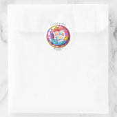 Sprinkle Donut Thanks a Hole Bunch ラウンドシール (バッグ)