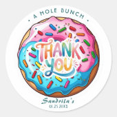 Sprinkle Donut Thanks a Hole Bunch  ラウンドシール (正面)
