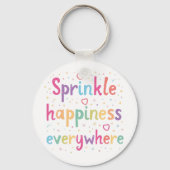 Sprinkle Happiness Everywhere Cute Pastel Quote キーホルダー (裏面)
