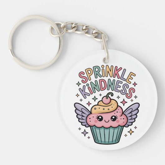 Sprinkle Kindness | カップケーキ キーホルダー (正面)