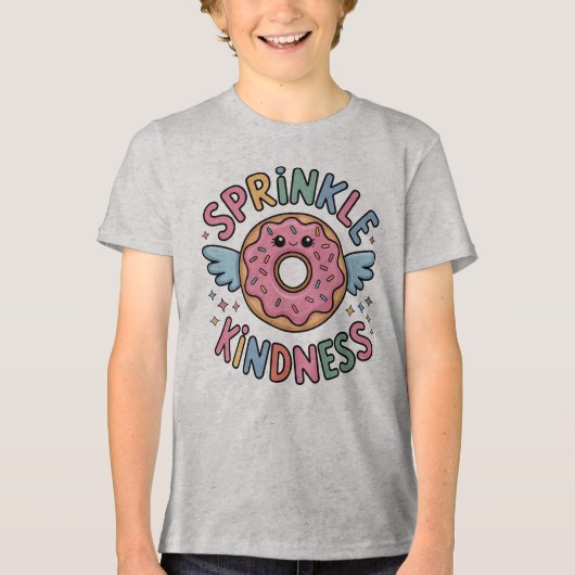 Sprinkle Kindness | ドーナツ キッズ トライブレンドＴシャツ (正面)