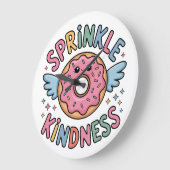 Sprinkle Kindness | ドーナツ ラージ壁時計 (傾斜)