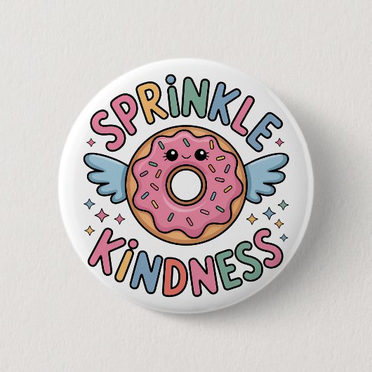 Sprinkle Kindness | ドーナツ 缶バッジ (正面)