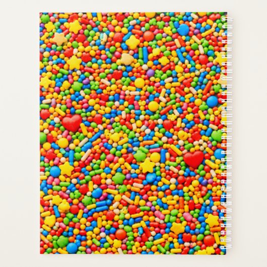Sprinkle Planner Cover | Bright Rainbow Candy プランナー手帳 (裏面)