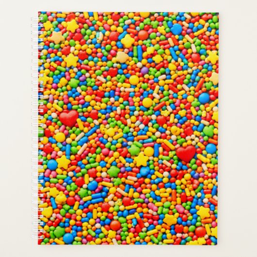 Sprinkle Planner Cover | Bright Rainbow Candy プランナー手帳 (正面)