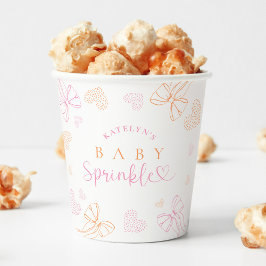 Sprinkle Ribbon Baby Shower Paper Cups 紙コップ