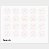 Sprinkle Ribbon Baby Shower Round Stickers ラウンドシール (シート)