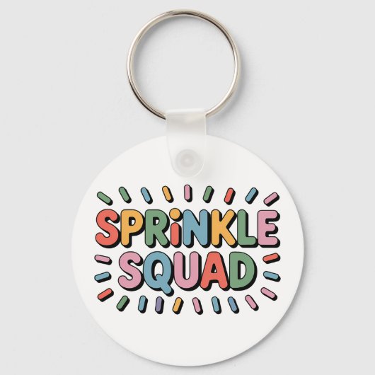 Sprinkle Squad | 赤ちゃんのセカンドベイビーシャワー キーホルダー (正面)