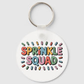 Sprinkle Squad | 赤ちゃんのセカンドベイビーシャワー キーホルダー (裏面)
