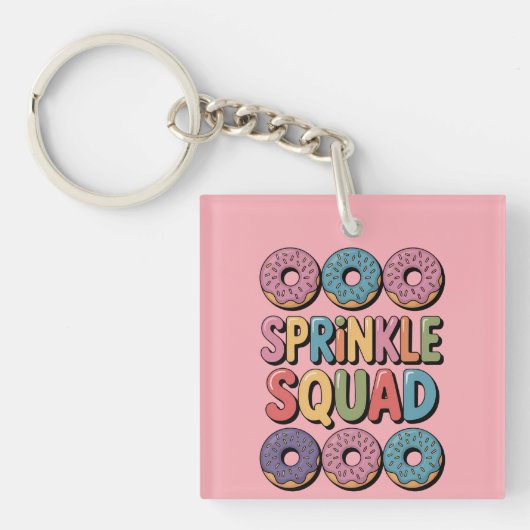 Sprinkle Squad | 赤ちゃんのセカンドベイビーシャワー キーホルダー (正面)