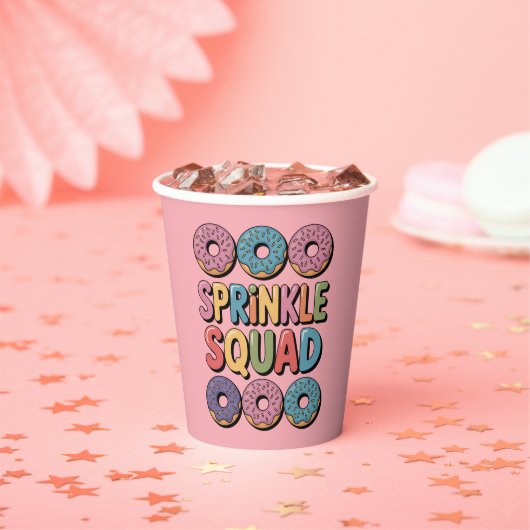 Sprinkle Squad | 赤ちゃんのセカンドベイビーシャワー 紙コップ (インサイチュ)