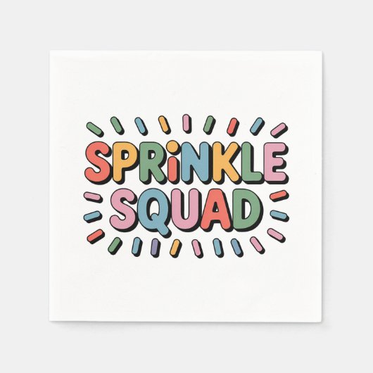 Sprinkle Squad | Baby Sprinkle スタンダードカクテルナプキン (正面)