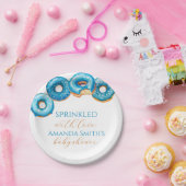 Sprinkled with Love Donut Baby Shower Plates ペーパープレート (パーティー)