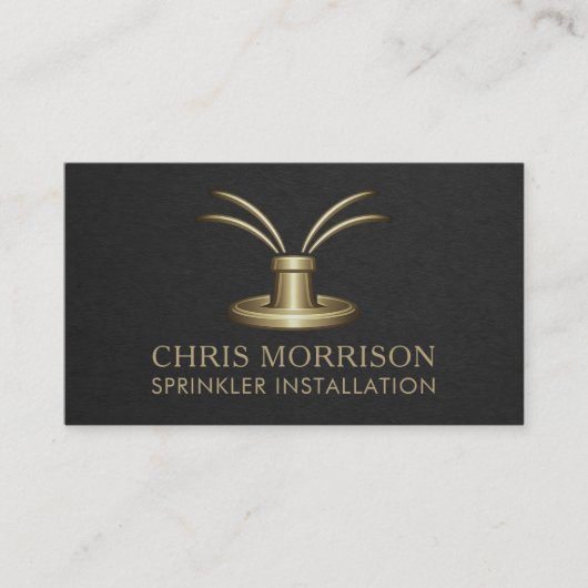 Sprinkler Installation Business Card 名刺 (正面)