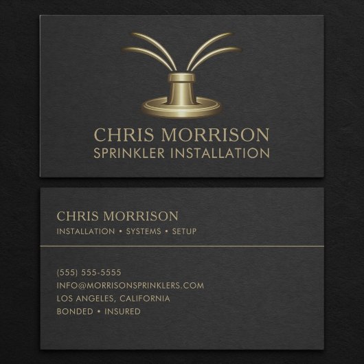 Sprinkler Installation Business Card 名刺