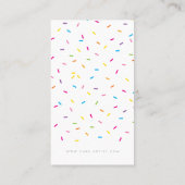 SPRINKLESかわいいモダンカラフルパターン(の模様が)あるパーティーラベル 名刺 (裏面)