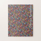 Sprinklesカラフル任意の名前を追加チャレンジング ジグソーパズル (縦)