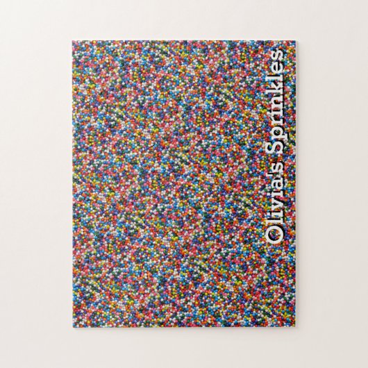 Sprinklesカラフル任意の名前を追加チャレンジング ジグソーパズル (縦)