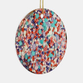 Sprinklesカラフル Cupcakeのトップフォト セラミックオーナメント (右)