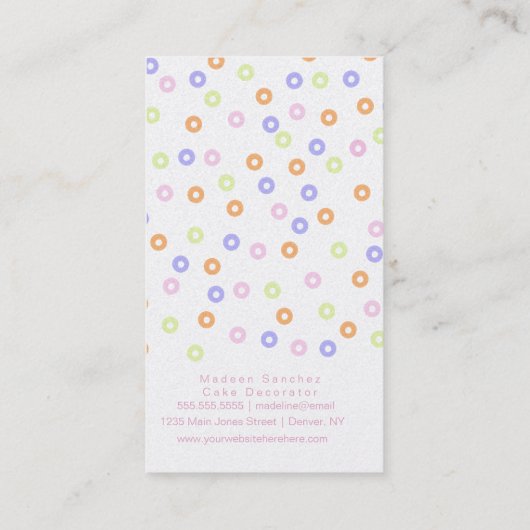 Sprinkles Bakery Donuts 名刺 (裏面)