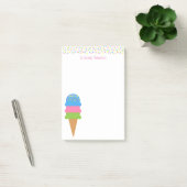 Sprinkles Ice Cream Coneカスタム Notepad ポストイット (オフィス)