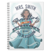 Sprinkling Black Excellence Personalized Journal ノートブック (正面)